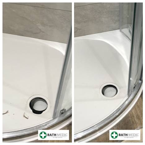 Shower tray repair Brighton Marina result — Bath Medic